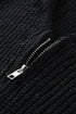 Zipper V-Neck Dropped Sleeve Hooded Solid Sweater